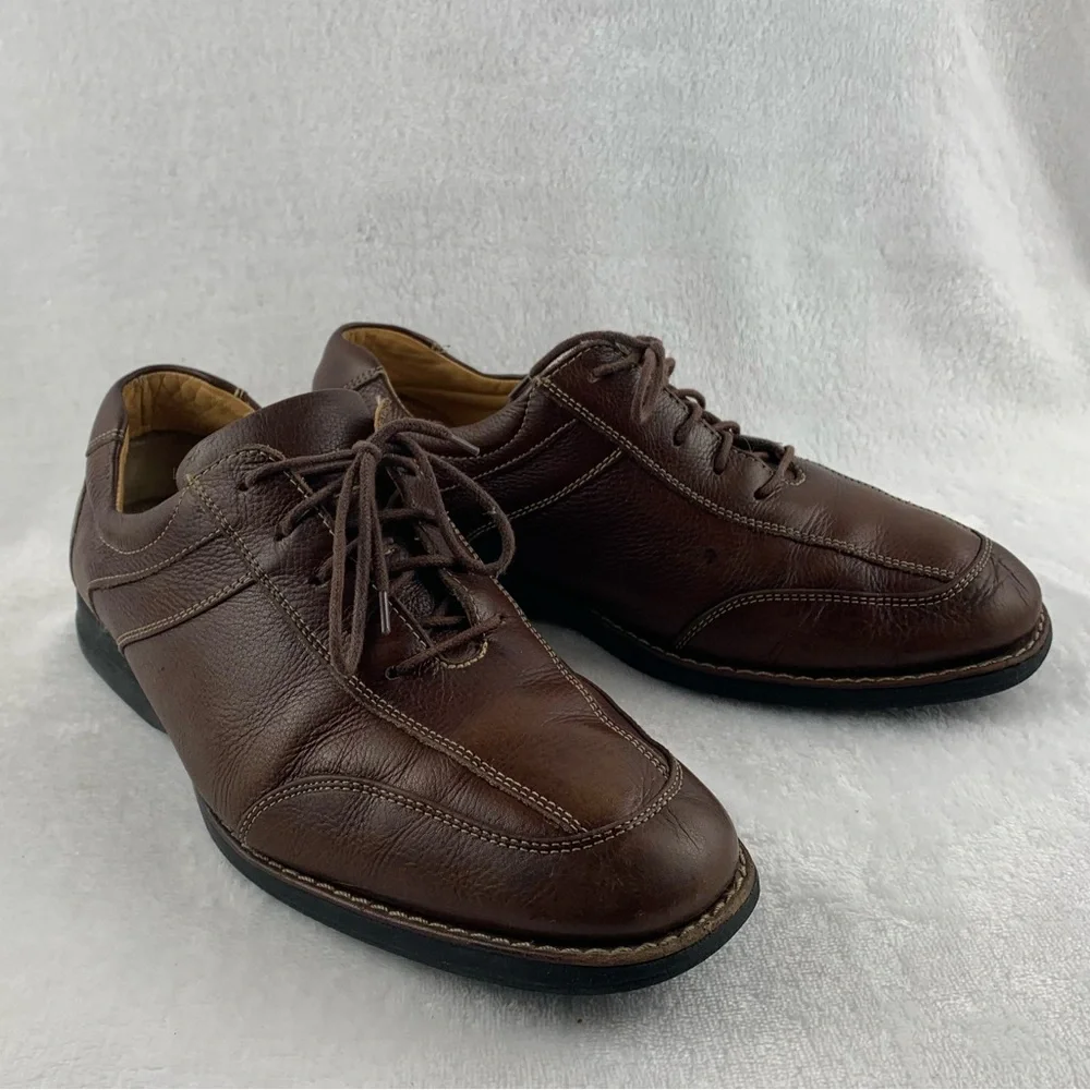 Johnston & Murphy Brown‎ Sheepskin Derby Men's Size 8.5M Made in Brazil lace up